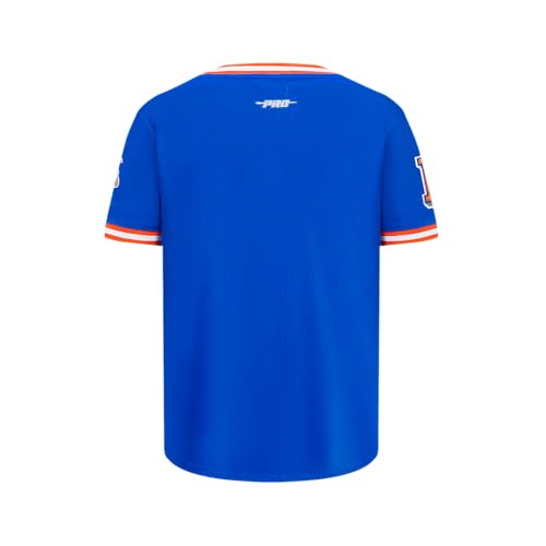 NBA Retro Cotton Taping T-Shirt for Boys - New York Knicks Small Royal Blue/Orange