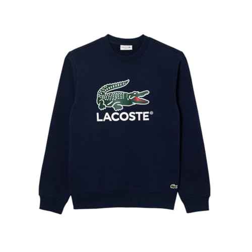 Lacoste mens Core Collection Classic Fit Branding Crew Neck Sweatshirt