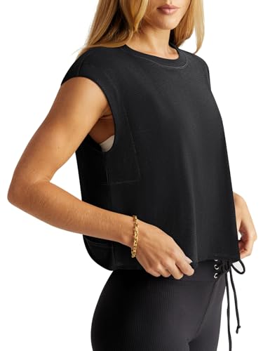 Women's Athletic Open Back Short Sleeve T-Shirt - Activewear Top