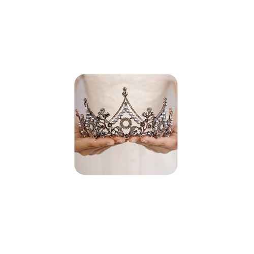 JWICOS Wedding Tiara for Bride Tiara Queen Crown for Women Crystal Pearl Tiara Hair Accessories for Pageant Birthday Prom