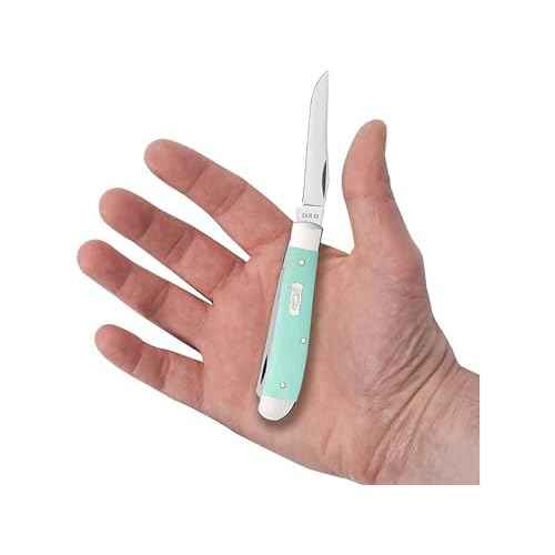 Case Cutlery CA18101: Mini Trapper Seafoam Green