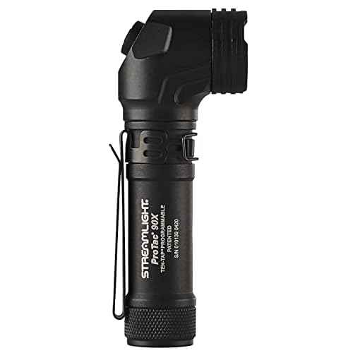 Streamlight 88094 ProTac 90X 1000-Lumen Right Angle Compact Multi-Fuel Tactical EDC Flashlight Includes Non-Rechargeable Batteries and Holster, Black