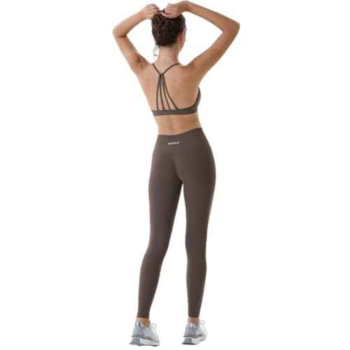AUROLA Power Workout Leggings for Women Tummy Control Squat Proof Ribbed Thick Seamless Scrunch Active Pants