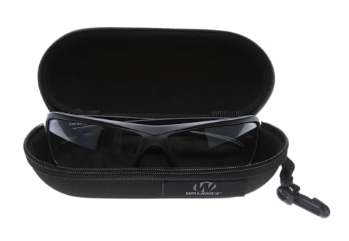 Walker's IKON Forge Full Frame Shooting Glasses | Impact-Resistant Non-Slip Frame Hunting Shooting Eyesight Protection Glasses, Microfiber Lens Cloth & Carry Case Included, Clear