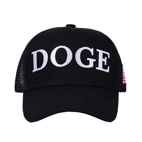 Doge Hat Elon Musk Inspired Embroidered Dad Cap- Government Efficiency Embroidered Baseball Hat, Adjustable Cotton Cap