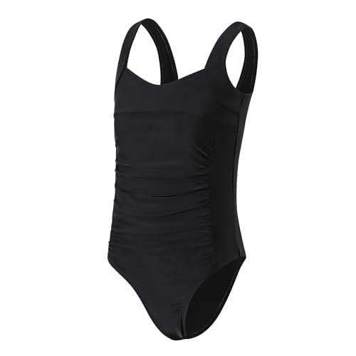 Girls One Piece Swimsuit Ruffled Teen Girl Swimsuit Size 6-16Y Wide Straps Girls' Swimwear for Bathing Suits Yizuoding003