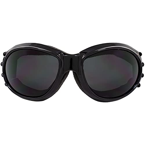 Motorcycle & Airsoft Goggles with Clear & Dark Lenses for All-Weather, ATV, Biker & Extreme Sports