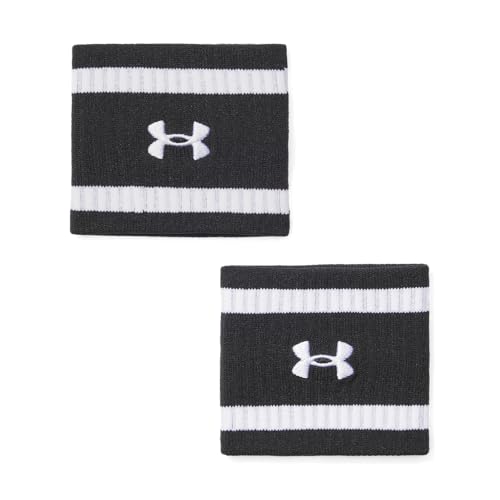 Under Armour Unisex Lightweight Terry Wristbands - White Quartz / Royal / White, One Size (Pair)