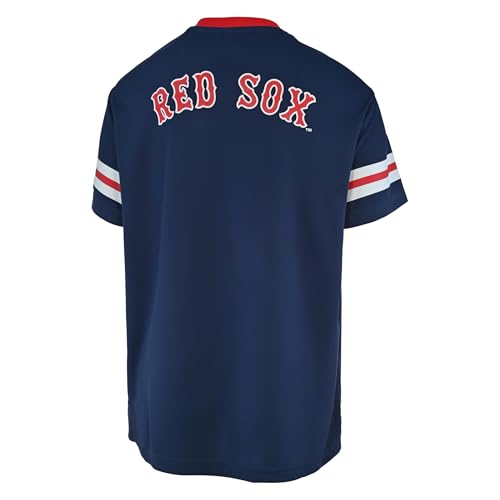 Kids Youth MLB Boston Red Sox Navy Logo Ballpark Team Jersey - Size 4-20