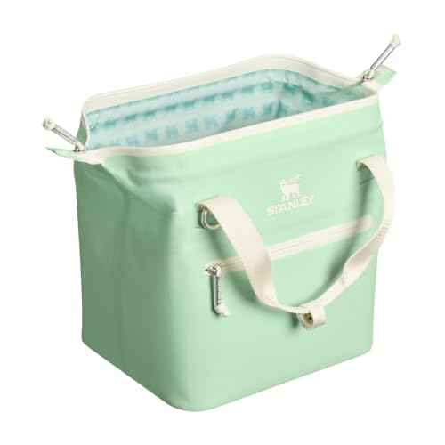 Stanley All Day Julienne Mini Soft Cooler Bag and Lunch Box 7.4 Quarts | 10 Can Cooler with Handles and Strap | Stays Cold for Hours | Insulated Travel Bag with Zipper | BPA-Free | Pistachio