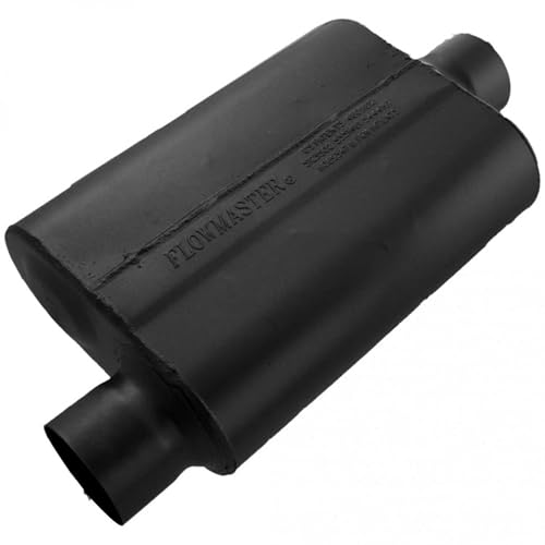 Flowmaster 40 Series Original Chambered Muffler ? 3.00" Offset In / 3.00" Center Out ? Aggressive Sound ? 16-Gauge Aluminized Steel ? For Muscle Cars, Street Rods, Trucks, SUVs & Strip Builds (43041)