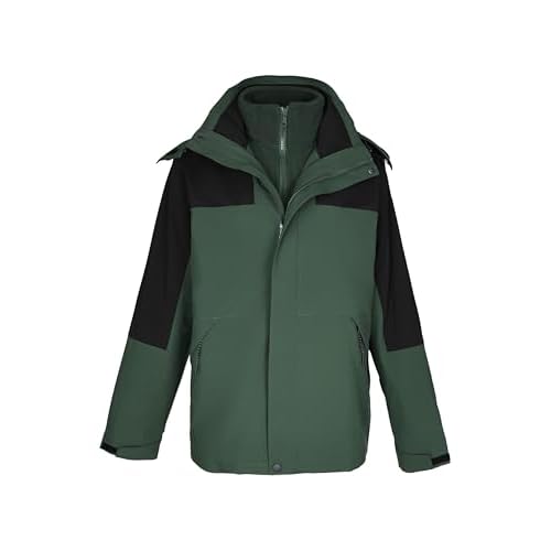Orolay Women's Hooded Winter Ski Jacket 3 in 1 Waterproof Warm Coat Fleece Mountain Hiking Windbreaker