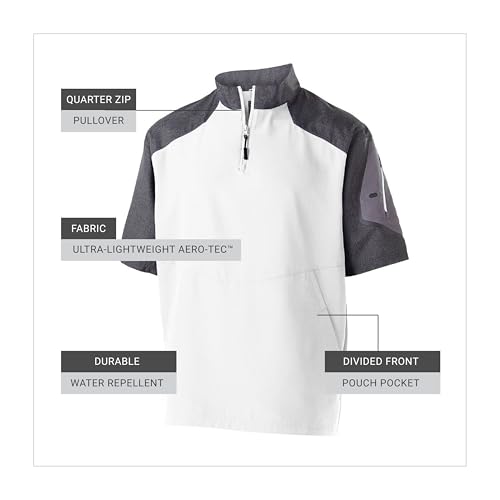 Weather-Resistant Pullover Jacket with Sleeve Pocket - Carbon Print XX-Large