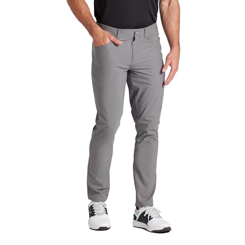 Men's Athletic 5-Pocket Golf Pants - Blue, 32W x 34L - Versatile Performance