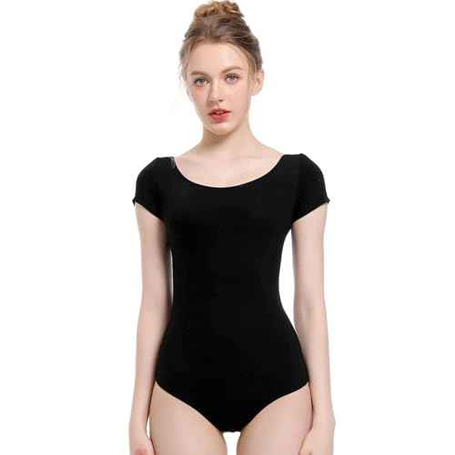 Women's Team Basic Short Sleeve Leotard for ballet Adult Gymnastics Bodysuit dance clothing