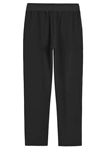 X-Large Petite Women's Cotton Sweatpants with Pockets - Black