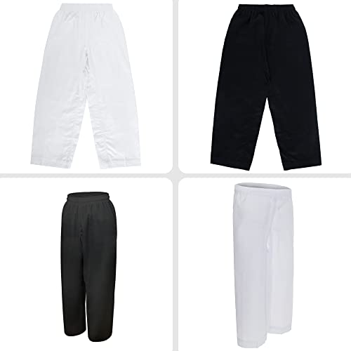 Adult Kids Karate Pants Martial Arts Uniform Gi Pants Black 2