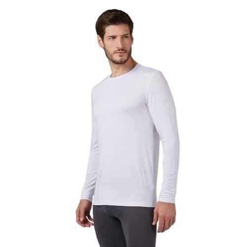 32 Degrees Heat Men's Lightweight Crew Baselayer Top | Form Fitting | Long Sleeve| 4-Way Stretch | Thermal