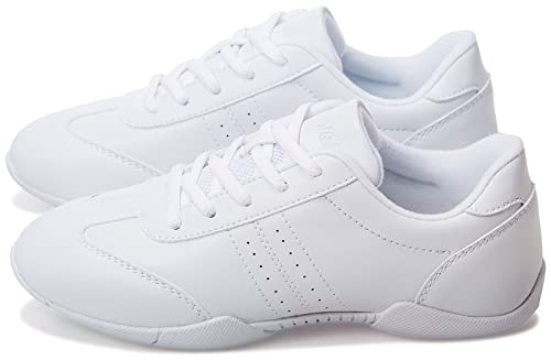 Girls White Cheerleading Dance Shoes - 4 Big Kid / White 2116-Girls - BAXINIER
