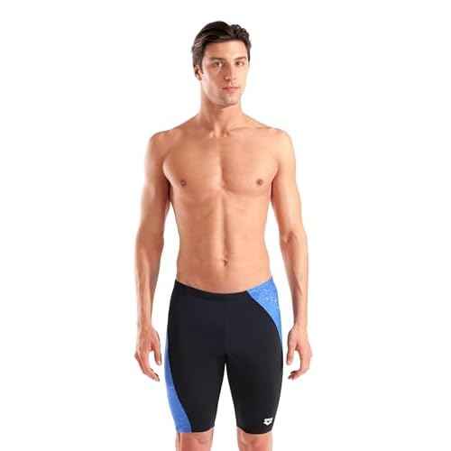 Arena Men's Performance Ribbed Swim Jammer Sports Shorts Training Bathing Suit
