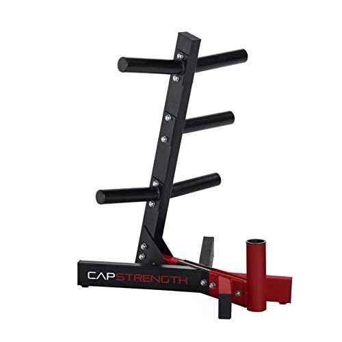 CAP Barbell Olympic Plate Tree Storage Rack, Multiple Colors