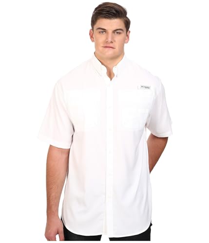 Columbia Men's PFG Tamiami II Short Sleeve Shirt - Medium White
