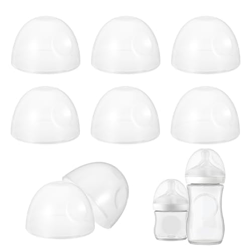 8-Pack Baby Bottle Caps for Philips Avent Glass Bottles Leak-Proof Food-Grade
