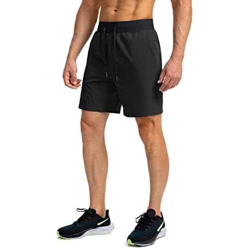 Men's Running Shorts with Zipper Pockets 9 Inch/ 7 Inch / 5 Inch Lightweight Quick Dry Gym Workout Athletic Shorts for Men