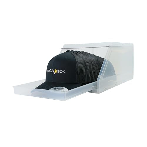CapBox 2.0 Hat Organizer for Baseball Caps - 2 Pack Clear (Variation: Clear)