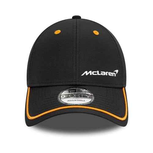 New Era Men's 940 Mclaren Automotive Contrast Piping 9Forty Baseball Cap Black, BLACK, osz