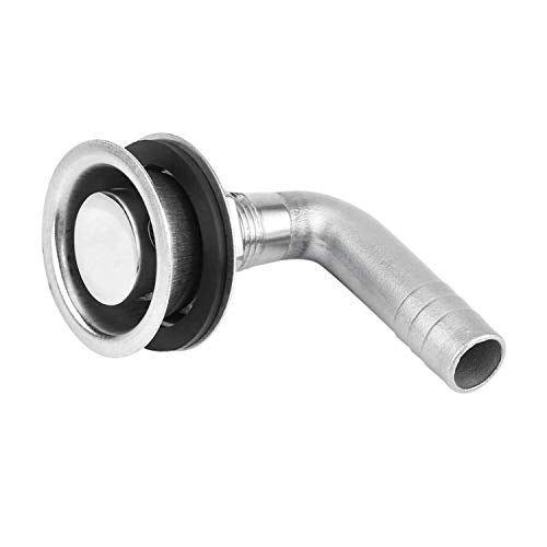 Marine Stainless Steel 316 Boat Gas Fuel Tank Vent with Cap - 5/8 Inch Hose Fitting