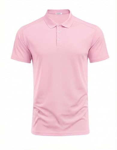 Men's Short Sleeve Golf Polo Shirt - Quick Dry Slim Fit