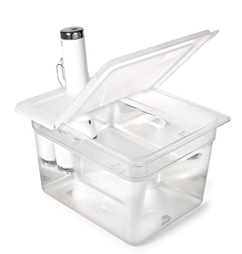 EVERIE 12 Quart Sous Vide Container with Collapsible Hinged Lid for Breville Joule