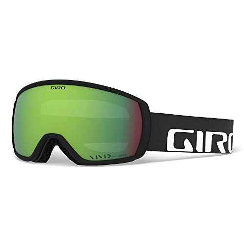 Giro Balance Ski Goggles - Snowboard Goggles for Men & Youth - Black Wordmark Strap with Vivid Emerald Lenses