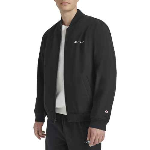 Champion mens Soft Shell Sport Bomber Jacket With Logo