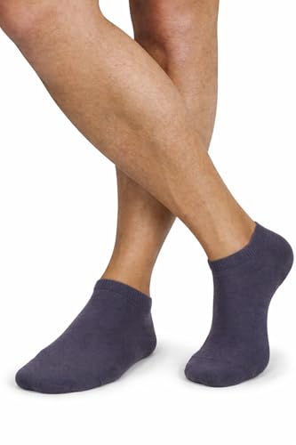 RONDO Unisex Ankle Socks - Thin Cotton Athletic Running Socks, Breathable, Low Cut, Dark Grey, Medium