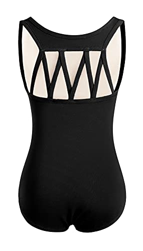 Girls Toddler Ballet Leotard - DANSHOW Tank Dance Leotard, 9-10 Years Black