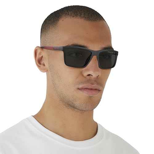 ARNETTE Man Sunglasses Black Frame, Dark Grey Polarized Lenses, 58MM