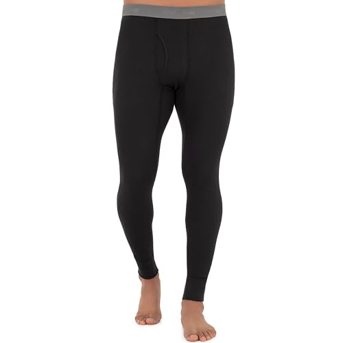 Fruit of the Loom Mens Recycled Premium Waffle Thermal Underwear Long Johns Bottom (1, 2, 3, and 4 Packs)