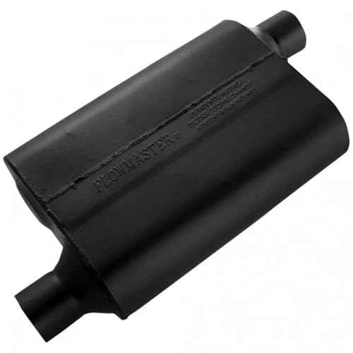Flowmaster 40 Series Original Chambered Muffler ? 2.25¡± Offset In / 2.25¡± Offset Out ? Aggressive Sound ? 16-Gauge Aluminized Steel ? For Muscle Cars, Street Rods, Trucks & SUVs (42443)