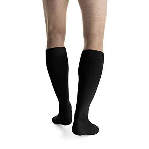 JOBST Activewear 20-30 mmHg Knee High Compression Socks, Medium, Cool Black