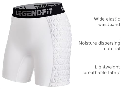Women Softball Padded Sliding Shorts Compression Underwear Small White