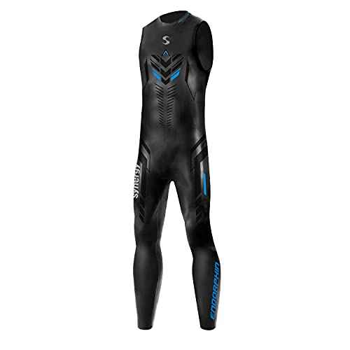 Synergy Triathlon Wetsuit 5/3mm - Men's Endorphin Sleeveless Long John Smoothskin Neoprene for Open Water Swimming