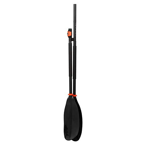 Attwood 11758-2 Vibrant Asymmetrical Paddle, Length-Adjustable, 7 to 7 ¨ö Feet Long, Black Blades, Kayaking