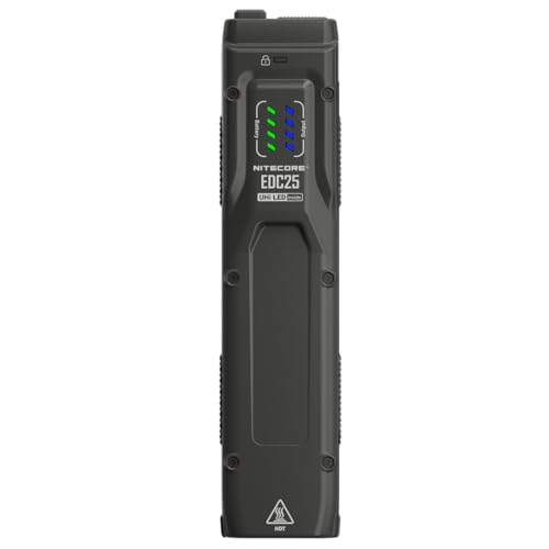 Nitecore EDC25 EDC Flashlight, 3000 Lumen Slim Flat Shape USB-C Rechargeable Lightweight for Everyday Carry with Clip, and NitecoreSt Sticker