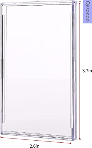 10-Pack Clear Hard Acrylic Card Sleeves with Display Stand - Top Loaders for Trading and Sports Cards, White Variant