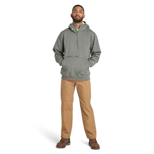 Timberland PRO Men's Hood Honcho HD Pullover Hooded Sweatshirt, Dark Charcoal Heather, Extra Large