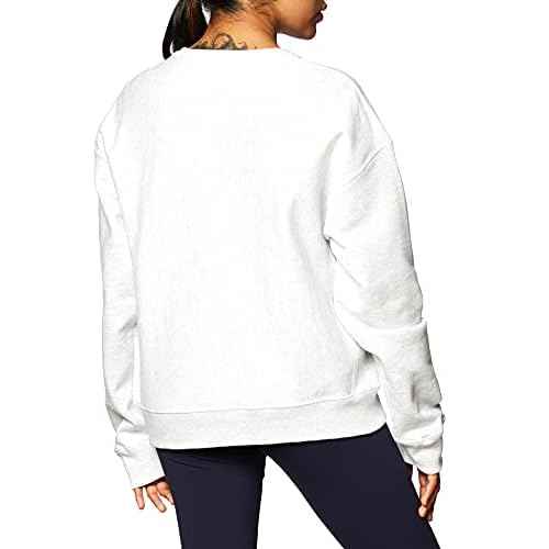 Champion Women's Crewneck Sweatshirt, Reverse Weave Pullover Sweatshirt for Women