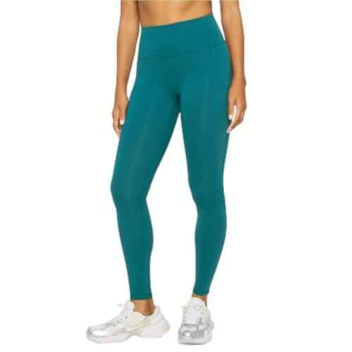 Fabletics Women's On-The-Go PowerHold High-Waisted Legging, Maximum Compression, Flattering, S/Regular | 27, Deep Navy