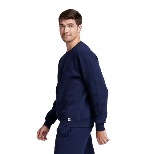 XX-Large Men's Dri-Power Fleece Sweatshirt - Navy, Moisture-Wicking, Cotton Blend